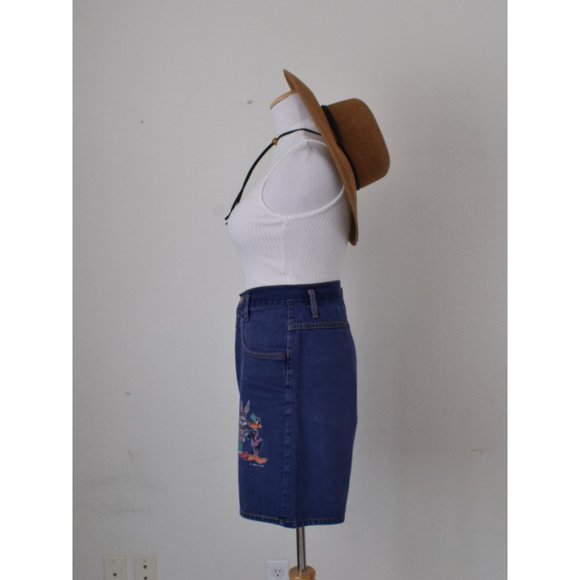 Vintage 90s High Waist Blue Denim Shorts‎ by Jerry Leigh | 30 waist - Picture 2 of 10
